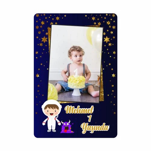 Gezegenler Temalı Doğum Günü Magneti